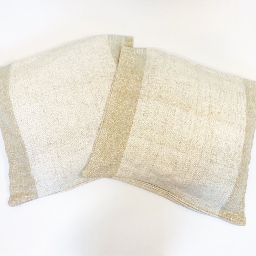 Crate & Barrel 2 Piece Set Duvet Pillow Cover Set